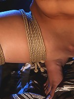 Hogtieded sex slave n painful bruises on her body