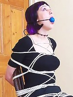 Latex bondage and pegs