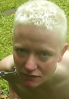Slave Mystique in outdoor bondage