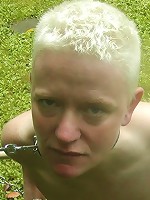 Slave Mystique in outdoor bondage