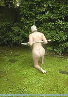 Slave Mystique in outdoor bondage
