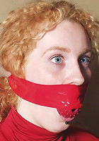 Bound slave gets clothespins on her breasts