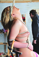 Bound and humiliated blondie