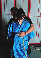 Cute girl gets tied up