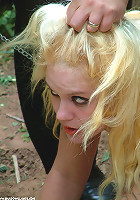 Blonde doggie slave