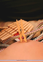 Boyfriend punish her girl by whipping her ass and torturing her nipples with clothespins