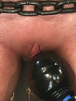 Gorgeous All Natural 19 Year Old Newbie Chained to the Wall