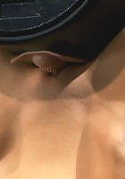 Ariel X is trapped in an inverted Sybian and cummingNo hope for escape - only screaming.