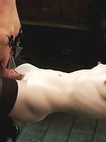 Ariel X is trapped in an inverted Sybian and cummingNo hope for escape - only screaming.