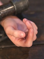 What's blond and tan and will have swollen pussy lips for a month?