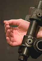 Calico Impaled on an electrified dildo and made to orgasm.