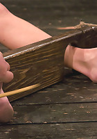 Krissy Lynn Hot Californian blond, suffers her first foot torture.