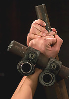 Princess DonnaTrapped in a hard metal hogtiefinger fucked to orgasm