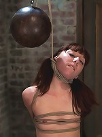 Sexy Lolita Haize totally helpless as cock is jammed down her throat Left on the floor to suffer