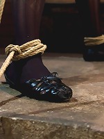 Bondage virgin experiences inescapable rope bondage Unable to prevent us from making her cum!