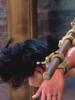 Hot Asian MILF gets suspended, suffers weight on her HIUGE nipples, and is made to cum over and over