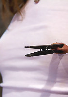 Girl next door is severely bound and gaggedWhite panties ripped of and made to cum like a whore.