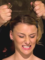 Pig tails + Thigh Highs + Cotton Panties + Ball gag + Brutal Crotch Rope = Awesome