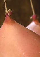 Extreme Predicament BondageHuge Nipples Tied to Toes, How Long Can the Abs Hold Out?