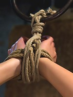 Southern Belle in her first hardcore bondage experienceAbused, made to cum, and wrist suspended.