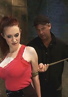 Huge titted 19yr old suffers a category 5 suspension Hung by boobs, elbows and pussy.