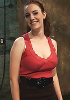 Huge titted 19yr old suffers a category 5 suspension Hung by boobs, elbows and pussy.