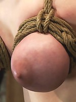 Huge titted 19yr old suffers a category 5 suspension Hung by boobs, elbows and pussy.