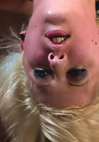 Hot blond suffers though a brutal Category 5 inverted suspension.How many orgasms can she take?
