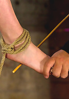 Hot blond suffers though a brutal Category 5 inverted suspension.How many orgasms can she take?