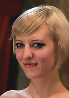 Blond with killer natural body, is suspended, suffers intense foot caningMade to cum over & over