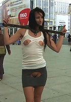 Super Hot Euro Babe Disgraced in the Streets