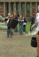 Beautiful German Milf Bound and Fucked in Public