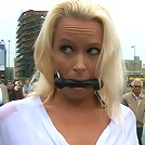 Beautiful German Milf Bound and Fucked in Public