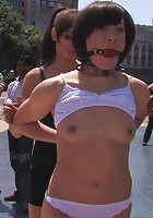 Alina Rose gets fucked by two men in public