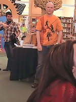 Redheaded bookworm gets humiliated and fucked in a bookstore!