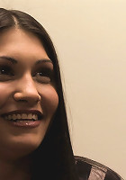 Beautiful brunnette, Jade Indica, is bound and fucked in a crowded bar