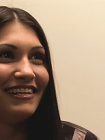 Beautiful brunnette, Jade Indica, is bound and fucked in a crowded bar