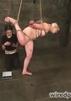 Katie Kox gets her BIG TITS Bound, Clamped, and Shocked