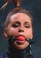 Bella Rossi gets her big natural tits shocked and bound!!!