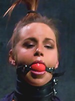 Bella Rossi gets her big natural tits shocked and bound!!!